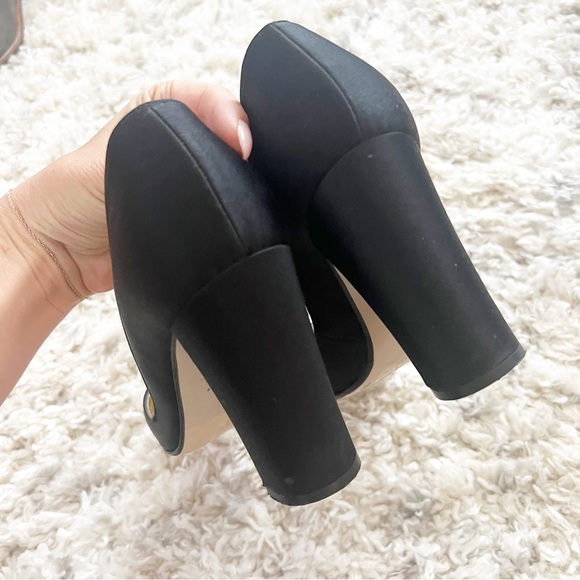 Walter Steiger Vintage Satin Heels Black - Size 7 - Picture 6 of 10